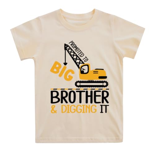 Image of Big Brother T Shirt for Baby Boys Cotton T-Shirt Short Sleeve Tops Toddler Baby Announcement Tees Outfits 1-7 Years