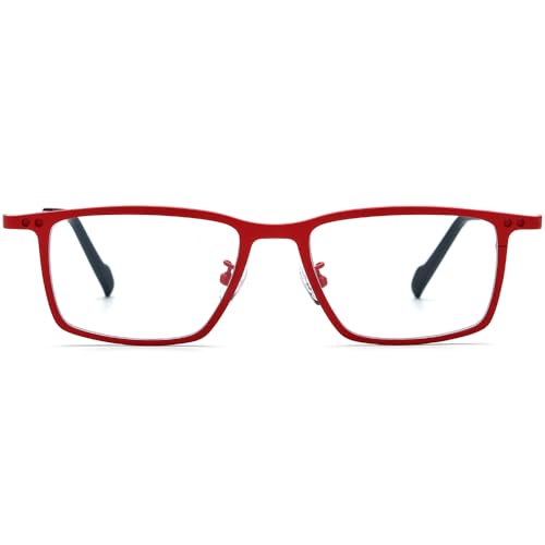 Image of FONEX Pure Titanium Glasses Frame Men Square Magnet Clip On Eyeglasses with Polarized Lens