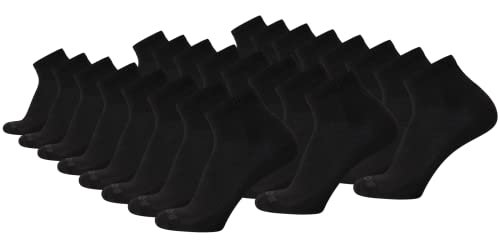 AND1 Men's Socks - PROPLATINUM Lightweight Quarter Cut Socks (24 Pack)
