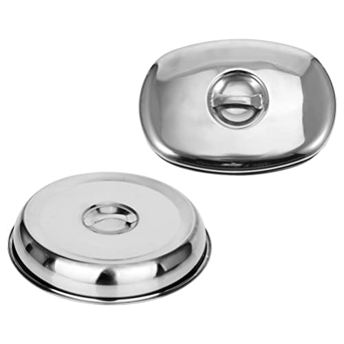 Coperchio in Acciaio Inossidabile per Padella 2 Pezzi per Alimenti Riutilizzabile per Barbecue E Cucina
