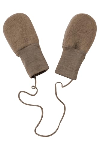 Engel Natur Fäustlinge aus Wollfleece, Walnuss Melange, OneSize