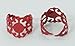 DIY Jewelry Making: 12pcs of Brass Finger Ring Blank, Filigree Ring Bases, Adjustable, Red