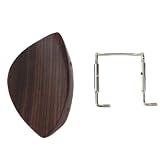 Ebony Wood Violin Chin Rest for 4/4 Size | Ergonomic Design for Comfortable Practice | Expert Chin Rest with Softwood Strip & Bracket