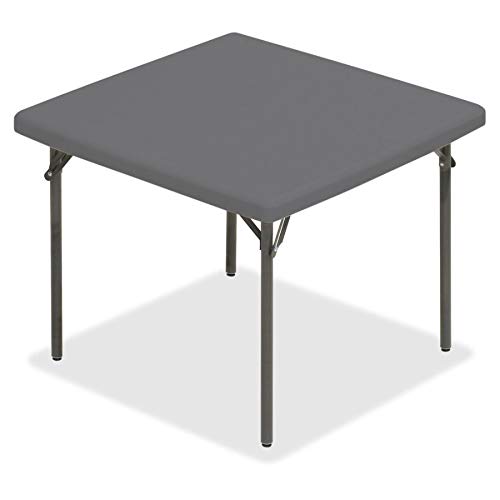 Iceberg 65277 IndestrucTable TOO Folding Table, 37" Square, Charcoal (Made in USA)