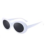 BestWare Vintage Sunglasses Classic Eyeware Glasses Oval Sun Glasses Fashion Eyewear Fashion Shades white & black