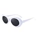 BestWare Vintage Sunglasses Classic Eyeware Glasses Oval Sun Glasses Fashion Eyewear Fashion Shades white & black