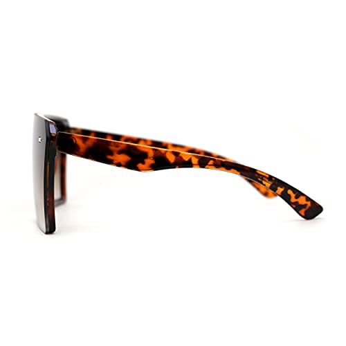 Womens Square Flat Top Racer Exposed Lens Boyfriend Sunglasses3
