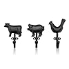 CRAFTSMAN ROAD Farm Animal Cast Iron Wall Hooks Black Finish Set of 3 Rustic Farmhouse Coat Hooks Great for Coats Bags Towels Hats