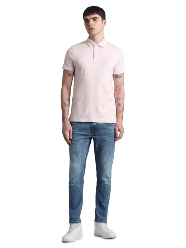 Image of JACK & JONES Men's Cotton Solid Slim Fit T-Shirt