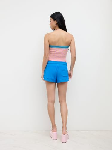 CIDER X Polly Pocket - Women's Sleeveless Knitted Tube Top Pink Heart Pattern Knitted Vest4