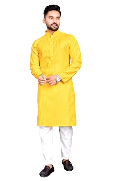 GenericShree Ram Marketing Men's Cotton Long Sleeve Solid Kurta