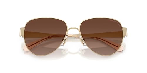 Image of Coach womens Hc7186 Aviator Sunglasses