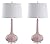 JONATHAN Y JYL1079A-SET2 Set of 2 Table Lamps Bette 28.5" Glass Teardrop LED Table Lamp Contemporary Bedside Desk Nightstand Lamp for Bedroom Living Room Office College Bookcase, Pink