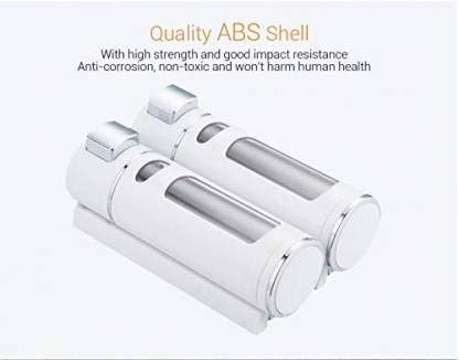 Image of NEW WARE ABS Liquid Sanitizer Dispenser 400 ML Push Type for Hand Sanitizer, Hand Wash Soap, Shampoo, Conditioner, Lotion, Liquid Soap Dispenser (White) - Pack of 1