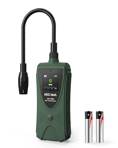 AEGTEST AGT-1385 Gasmelder, Gaslecksuchgerät mit 17-cm-Schwanenhals, Farbdisplay, Opt. & akust. Alarm für Methan, Propan & weitere brennbare Gase, für Heim & Wohnmobil (inkl. 2 Batterien) AEGTEST AGT-1385 Gasmelder, Gaslecksuchgerät mit 17-cm-Schwanenhals, Farbdisplay, Opt. & akust. Alarm für Methan, Propan & weitere brennbare Gase, für Heim & Wohnmobil (inkl. 2 Batterien)