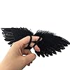 2pcs Mini Black and White Angel Feather Wings for Crafts with Elastic Straps, Doll Feather Wing Accessories Photography Accessories for Newborn,Doll,BJD #1