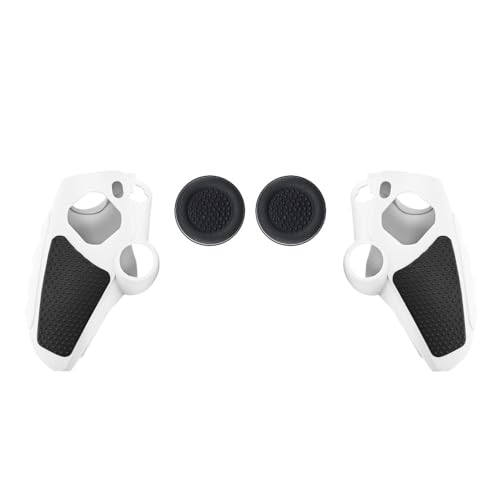 Silikonowe etui z uchwytem na portal PlayStation, antypoślizgowy rękaw ochronny, ergonomiczny uchwyt z 2 nasadkami na kciuk, akcesoria do gier (białe)
