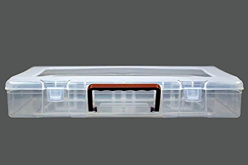 Image of Multipurpose Plastic Rectangular Storage Boxes with Locks and Handle Matte Finish for Saree, Laptop, Books (Set of 7, Rajkumari)