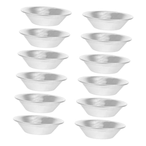 Alipis 12Pcs Reusable Aluminum Alloy Egg Tart Molds Non Stick Pudding and Dessert Baking Cups for Home Kitchen Versatile Mini Tart Pans for Easy and Shape