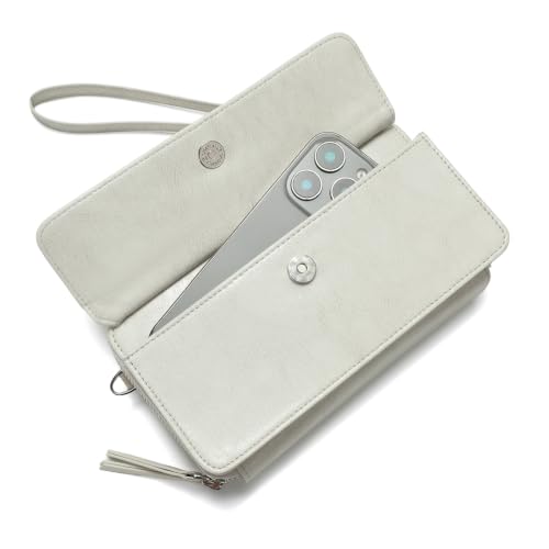 Image of Lanyani RFID Crossbody Wallet Wristlet Purse with Phone Pocket For Women Vegan Leather