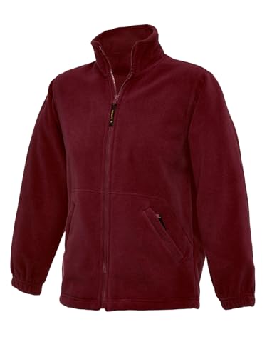 Unisex Childrens Classic Full Zip Fleece Jacket - Comfort and Warm, 100% Polyester Super Anti Pill Micro Fleece