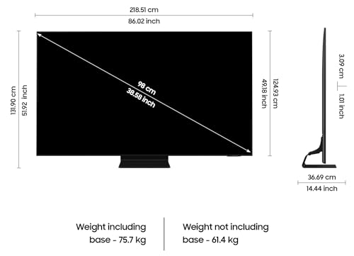 Image of Samsung 247 cm (98 Inches) 4K Ultra HD Smart Neo-QLED TV (QA98QN90AAKXXL, Titan Black)