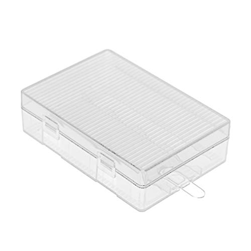 BESTOMZ boîte de Stockage Claire du Support de la boîte de Batterie du Plastique Dur Portable pour 4 Batteries de X (Aucune Batterie)