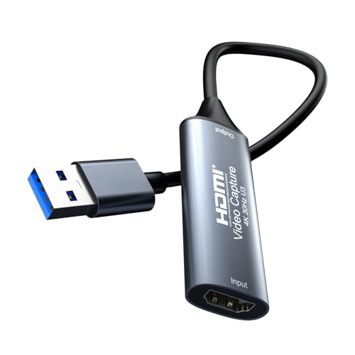 SUOFEIXIANG 4K 30FPS HDMI Video Capture Card,Video Recording Card HDMI USB 3.0 for Gaming Live Streaming TV Recorder, for Windows Android Mac OS System VLC,OBS,Amcap,PS5,Switch,Xbox