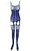 Beauty's Love Sexy Blue See Through Elastic Hosiery Suspender Bodystocking (142blue)