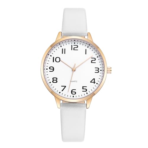 IBSO Women Watches Leather Mesh Strap Round Case Analog Fashion Ladies Wrist Watches (0023 Beige)