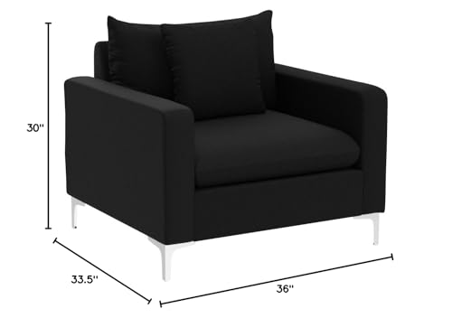 Sillón Terciopelo Negro Plegable miniatura 2