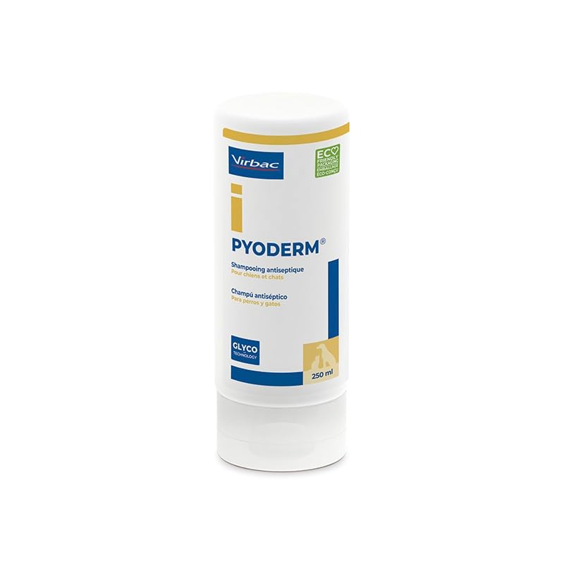 Pyoderm Champú Dermatológico 250ML para Pieles con Desequilibrio Microbiano para Perros Y Gatos