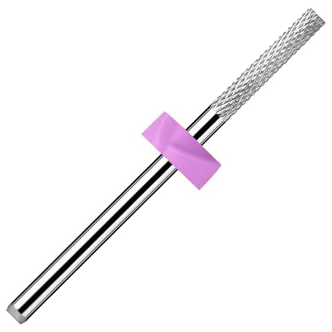 ERUIKA Safety Nail Drill Bits,3/32" Tungsten Carbide Cuticle Drill Bits,Two Way Rotate for Nail Bed File Dead Skin Nail Prepare Cleaning,Manicure Nail Home Salon Tools (Flat Head, Double Fine-2XF) Cover