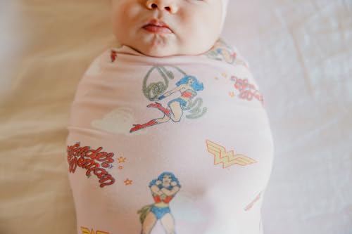 Image of Copper Pearl Swaddle Blankets for Newborns | Soft Stretchy Receiving Blankets for Boys and Girls | Large 46 x 46 Inch Baby Blankets | Lightweight and Breathable Swaddles | Wonder Woman