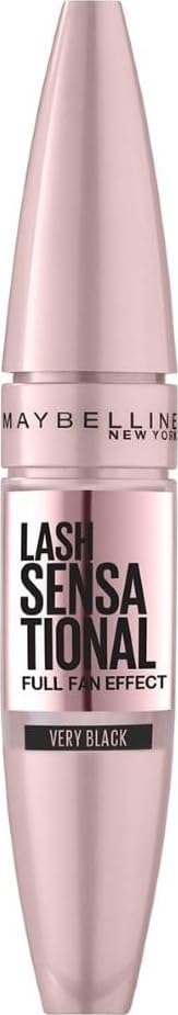 Maybelline New York Mascara Ciglia Sensazionali, Volumizzante, Effetto Ventaglio sulle Ciglia, Very Black, 9,5 ml