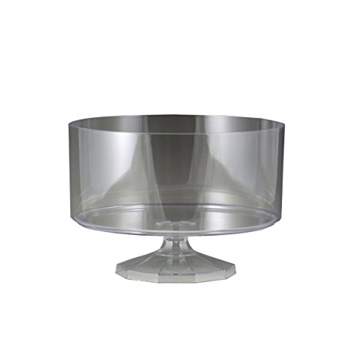 Candy Time Clear Plastic Small Trifle Dish, (6" x 4.5") 1 Pc. - Durable & Elegant Design, Perfect for Parties, Weddings, Gatherings, Events, & Celebrations