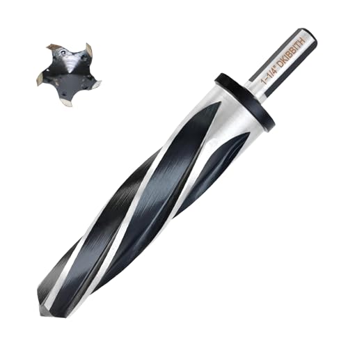 DKIBBITH 1-1/4' Bridge Construction Reamer Drill Bit, M2 HSS Taper Chucking Reamer for Steel Alloy Metal Wood...