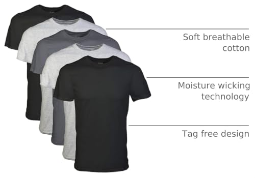 Image of Gildan Men's Crew T-Shirts, Multipack, Style G1100