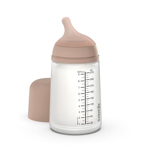 Suavinex, Biberón Anticólico Zero Zero, con Tetina de Flujo Medio (M) de Silicona, Biberón para Bebés +3 Meses, Recomendado para la Lactancia Materna, Leche Materna y de Fórmula, 270 ml, Medium