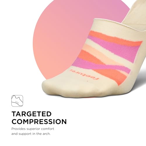 Image of Feetures Everyday Light Cushion Invisible Sock for Men - Anti-Slip Sock Liner with Targeted Compression - (1 Pair)