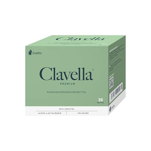 Clavella Premium 4000 mg myo-Inositol mit alpha-Lactalbumin & Folsäure für Frauen mit PCOS mit & ohne Kinderwunsch Zyklus Support Pulver zum Auflösen in Wasser gluten- & gelatinefrei 30 St