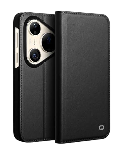 Coque Huawei Pura 90 Pro Max en cuir véritable, étui folio de luxe fait main
