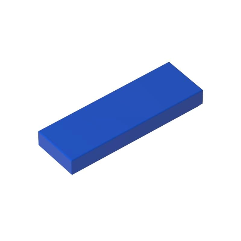 Gobricks 63864 Foundation Plate Tile 1x3 50 Pieces GDS-562 Compatible with Lego Building Blocks Color:Blue โ image 1