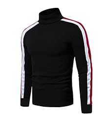 Black Striped Turtleneck Shirt