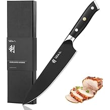 Wakoli Titanium Noir Chef Knife 7.9-Inch Professional Kitchen Knife | 5Cr15MoV Stainless Steel Blade with Black Titanium Coating | Ergonomic G10 Handle | Multi-Purpose Chefs Knife in Gift Box