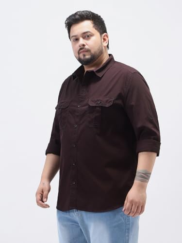 Image of Urbano Plus Men's Cotton Full Sleeve Regular Fit Casual Solid Shirt
