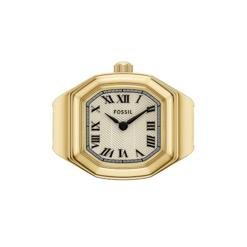 Image of Fossil Women's Watch Ring, Quartz Stainless Steel Two-Hand Ring Watch for Women