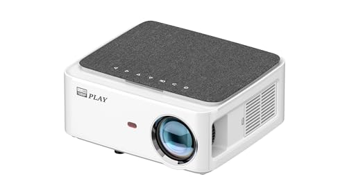 Play Full HD Native 1080P Big Screen 5G WiFi, 8000lm Remote Controller Android 3D Home Office Projector (White)