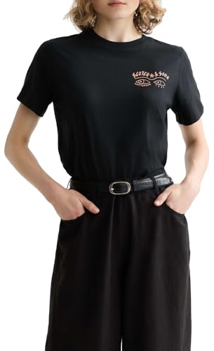 T-Shirt Femme Scotch & Soda avec imprimé artistique original sur l'avant
