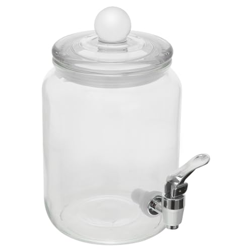 MOLUCKFU Dispensador de Vino de Vidrio Grifo ABS Capacidad 3 Litros Barril de Bebidas para Brandy Whisky Vodka y Ron Adecuado para Bodas y Fiestas MOLUCKFU Dispensador de Vino de Vidrio Grifo ABS Capacidad 3 Litros Barril de Bebidas para Brandy Whisky Vodka y Ron Adecuado para Bodas y Fiestas